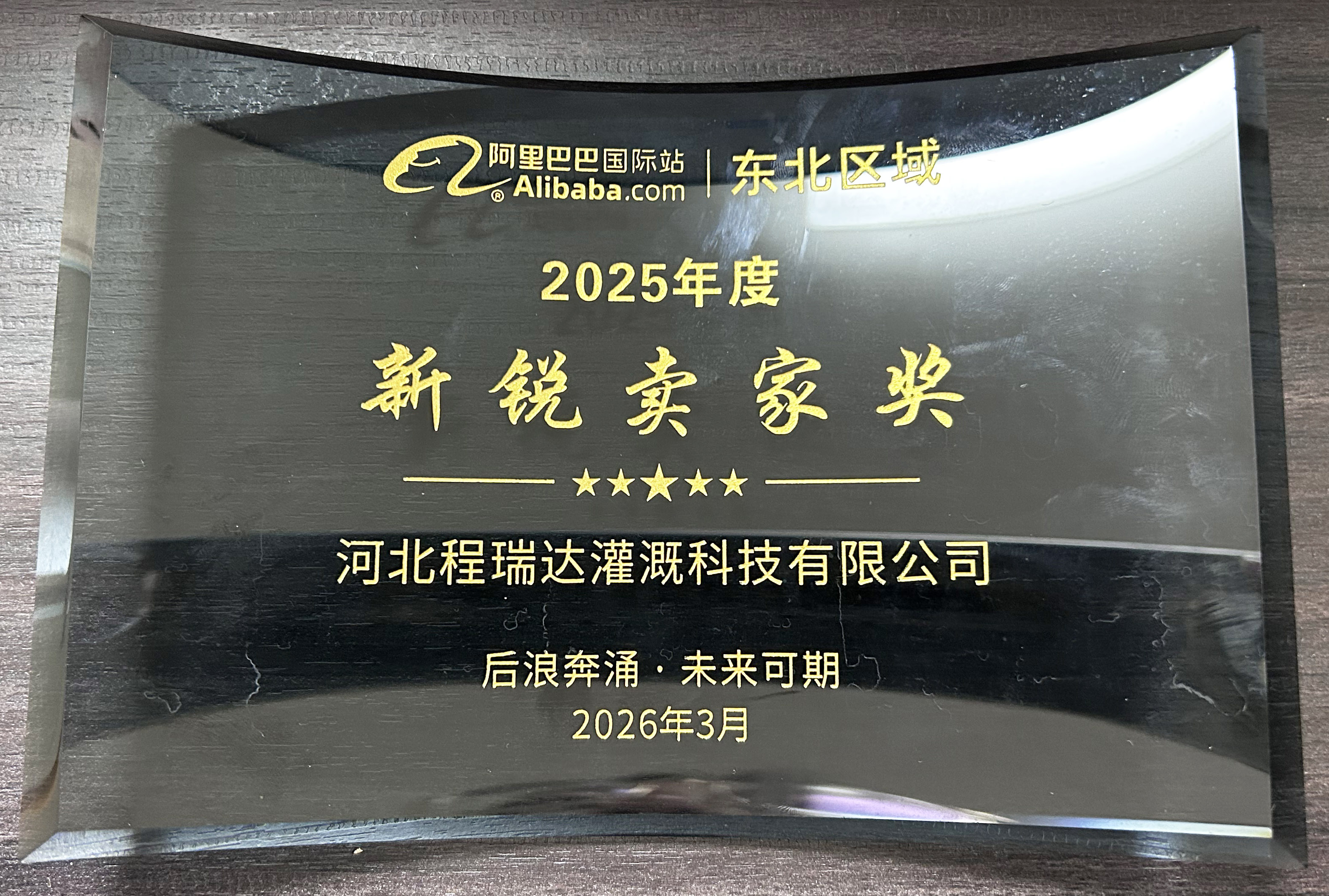 达州程瑞达灌溉 | 荣获阿里国际站新锐卖家奖